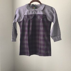 Price ✂️ 🆕 Checkered purple top